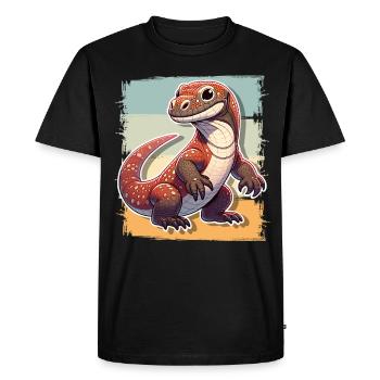 Komodo Dragon - Men's Premium Organic T-Shirt - black - Front - Nico (187cm)