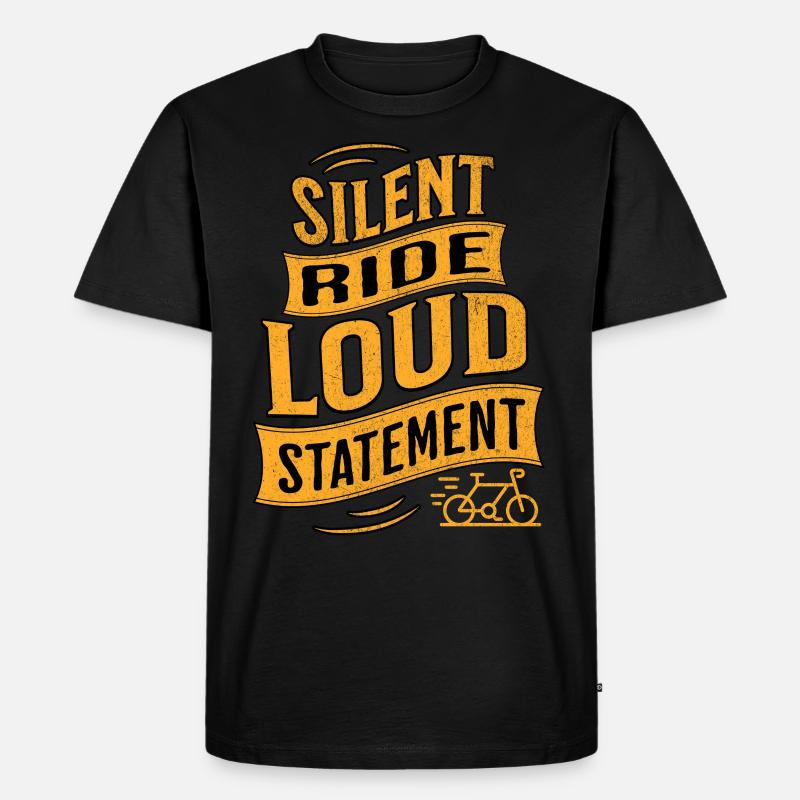 E-Bike E-Biker - Männer Premium Bio T-Shirt - Schwarz