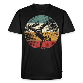 Breakdancing - Men's Premium Organic T-Shirt - black - Front - Nico (187cm)