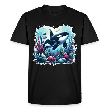 Orque Épaulard - T-shirt Premium bio Homme - noir - Devant - Nico (187cm)