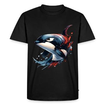 Orque Épaulard - T-shirt Premium bio Homme - noir - Devant - Nico (187cm)