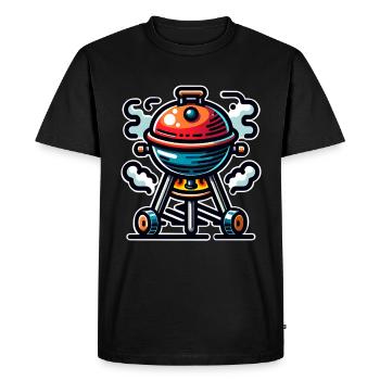 Griller - T-shirt Premium bio Homme - noir - Devant - Nico (187cm)