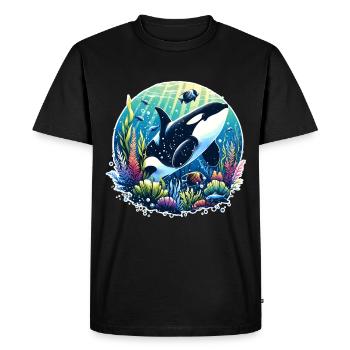 Orque Épaulard - T-shirt Premium bio Homme - noir - Devant - Nico (187cm)