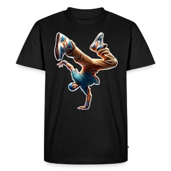 Breakdancing - Men's Premium Organic T-Shirt - black - Front - Nico (187cm)