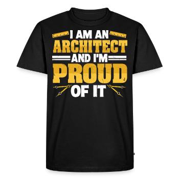 Architecte - T-shirt Premium bio Homme - noir - Devant - Nico (187cm)
