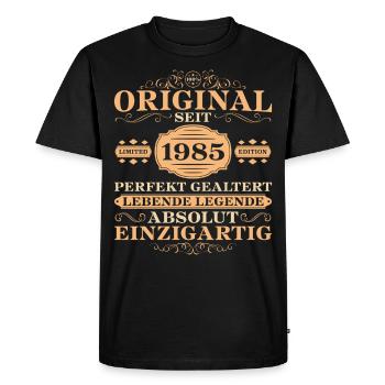 1985 Jahrgang Geburtstag Absolut Einzigartig - Männer Premium Bio T-Shirt - Schwarz - Vorne - Nico (187cm)