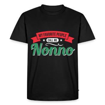 Grand-père grand-père vintage grand-père - T-shirt Premium bio Homme - noir - Devant - Nico (187cm)
