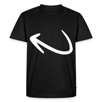 Arrow drawing sketch white - Men's Premium Organic T-Shirt - black - Front - Nico (187cm)