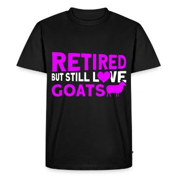 Vintage Retro Goat Breeder Goat Goat Lover - Men's Premium Organic T-Shirt - black - Front - Nico (187cm)