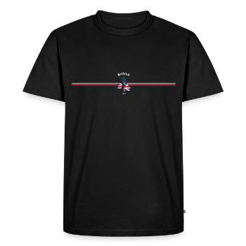 british isles line - Men's Premium Organic T-Shirt - black - Front - Nico (187cm)