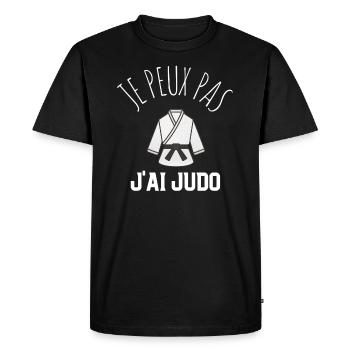 JE PEUX PAS JAI JUDO idée cadeau et tshirt - T-shirt Premium bio Homme - noir - Devant - Nico (187cm)