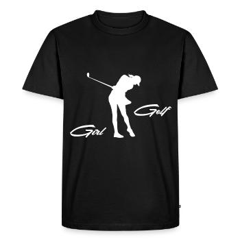 Golf Golf Femmes Cadeau Femme Femme Disant Fille - T-shirt Premium bio Homme - noir - Devant - Nico (187cm)