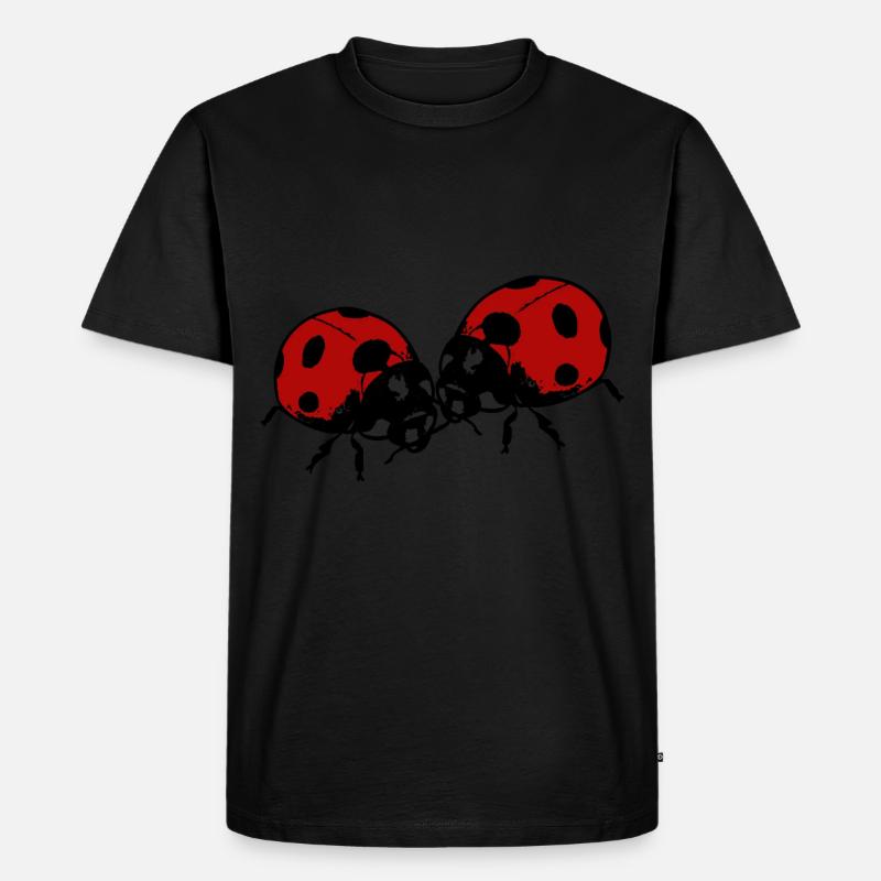 Marienkäfer Ladybug Lady Bug - Männer Premium Bio T-Shirt - Schwarz