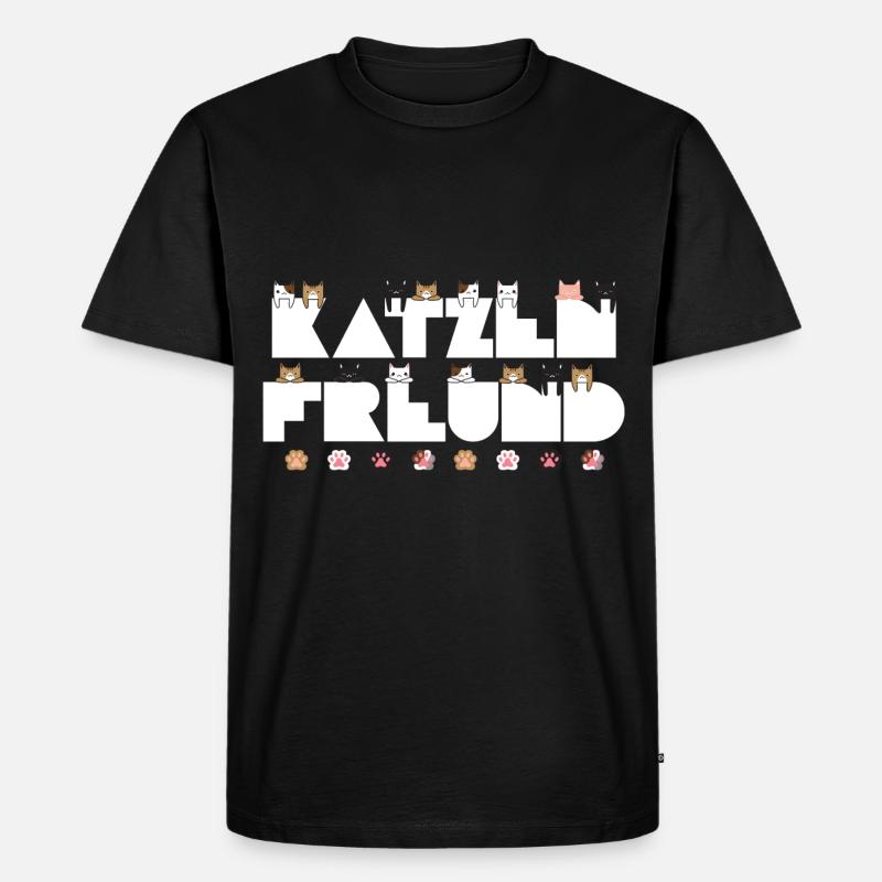 KATZENFREUND - Männer Premium Bio T-Shirt - Schwarz