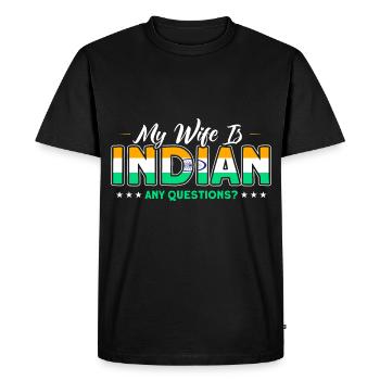 India Indian Roots Gift - Men's Premium Organic T-Shirt - black - Front - Nico (187cm)
