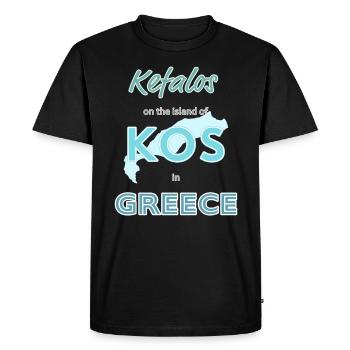 Kefalos on the island Kos in Greece - Men's Premium Organic T-Shirt - black - Front - Nico (187cm)