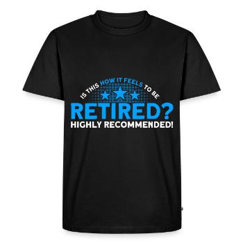 Pension de retraite Pension de retraité 2022 Cadeau - T-shirt Premium bio Homme - noir - Devant - Nico (187cm)