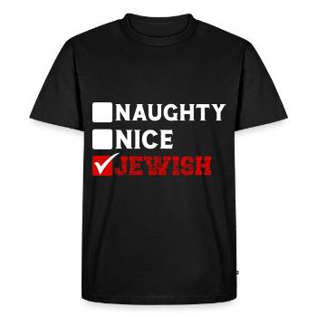 Hanoukka Hanoukka Hanoukka - T-shirt Premium bio Homme - noir - Devant - Nico (187cm)