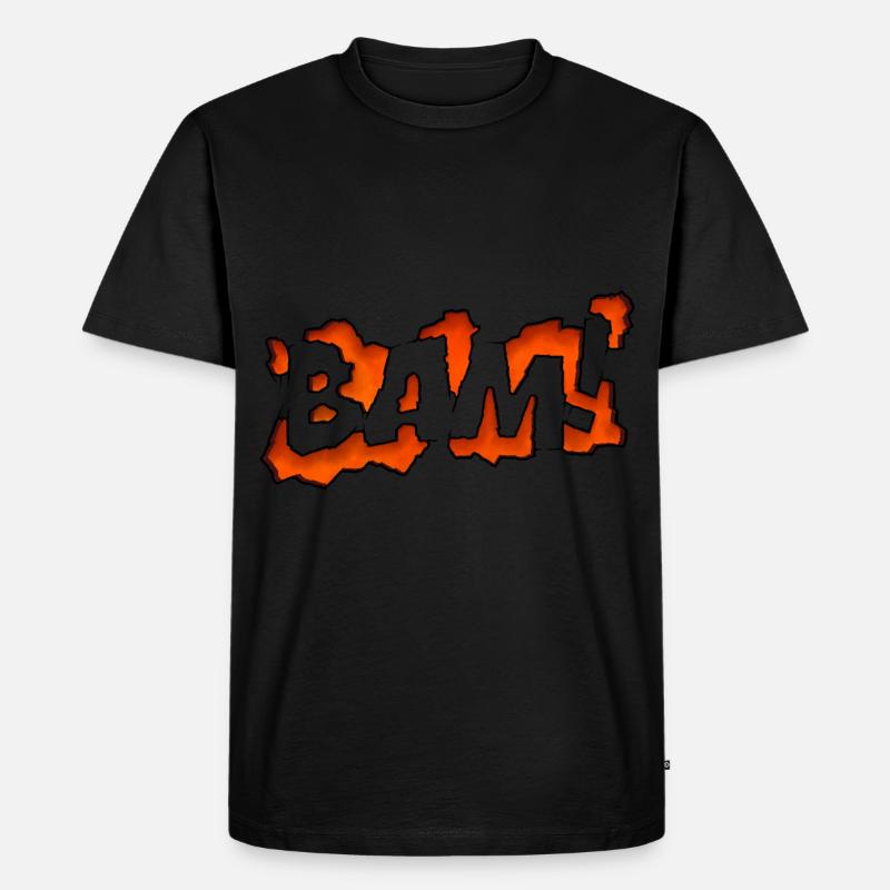 Graffity Text Art BAM! - Männer Premium Bio T-Shirt - Schwarz
