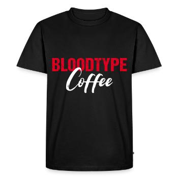 Groupe sanguin Amateurs de café - T-shirt Premium bio Homme - noir - Devant - Nico (187cm)