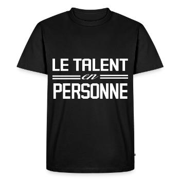 Le Talent En Personne - T-shirt Premium bio Homme - noir - Devant - Nico (187cm)