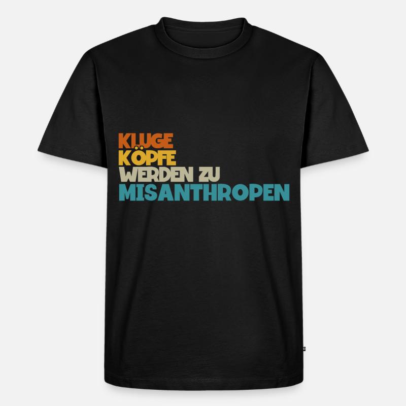 Statement Misanthrop Sarkasmus - Männer Premium Bio T-Shirt - Schwarz