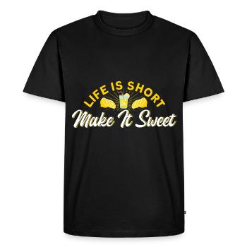 Jus de citron Jus de citron Limonade - T-shirt Premium bio Homme - noir - Devant - Nico (187cm)