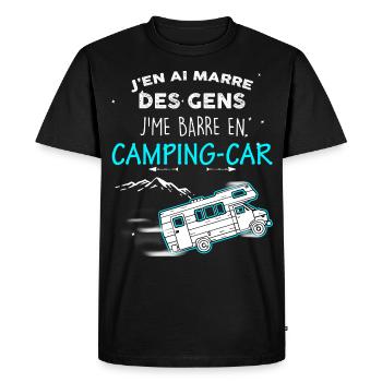 Camping car humour - T-shirt Premium bio Homme - noir - Devant - Nico (187cm)