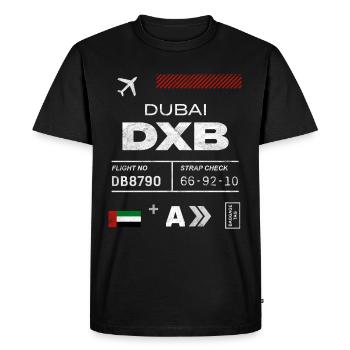 Dubai airport tag - Men's Premium Organic T-Shirt - black - Front - Nico (187cm)