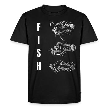 Poisson - T-shirt Premium bio Homme - noir - Devant - Nico (187cm)