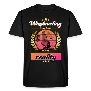 Windsurfing - Männer Premium Bio T-Shirt - Schwarz - Vorne - Nico (187cm)