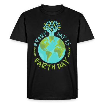 Jour de la Terre, Dire, Protection de l’environnement, Protection du climat - T-shirt Premium bio Homme - noir - Devant - Nico (187cm)