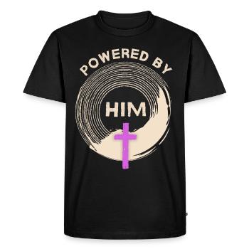 Croix du Christ, Jésus-Christ disant la motivation - T-shirt Premium bio Homme - noir - Devant - Nico (187cm)