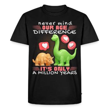 Dinosaure amoureux drôle disant Dinosaure - T-shirt Premium bio Homme - noir - Devant - Nico (187cm)