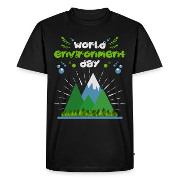 Welt Umwelttag, Journée mondiale de l’environnement - T-shirt Premium bio Homme - noir - Devant - Nico (187cm)