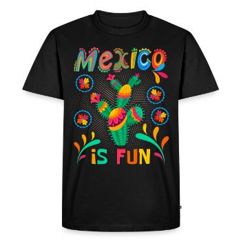 Mexico, saying, cactus motif - Men's Premium Organic T-Shirt - black - Front - Nico (187cm)