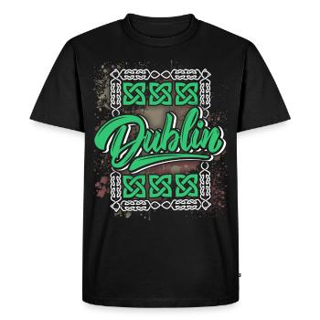 Dublin Dublin-Irlande Irlande, en disant, logo de Dublin - T-shirt Premium bio Homme - noir - Devant - Nico (187cm)