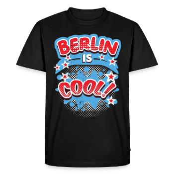 Berlin-Allemagne, Berlin-Design, Berlin-Spruch - T-shirt Premium bio Homme - noir - Devant - Nico (187cm)
