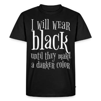 Je m’habille en noir jusqu’à ce qu’une couleur sombre soit inventée - T-shirt Premium bio Homme - noir - Devant - Nico (187cm)