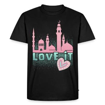 Islamic faith, mosque slogan, Ramadan - Men's Premium Organic T-Shirt - black - Front - Nico (187cm)