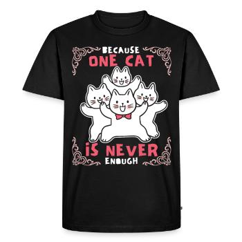Chat, drôle de dicton, beaucoup de chats, maman chat - T-shirt Premium bio Homme - noir - Devant - Nico (187cm)