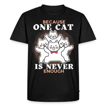 Cat, funny saying, lots of cats, cat daddy - Men's Premium Organic T-Shirt - black - Front - Nico (187cm)