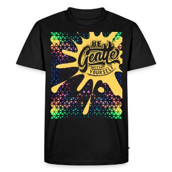 Motivation-Inspiration, Saying Self-Love - Men's Premium Organic T-Shirt - black - Front - Nico (187cm)