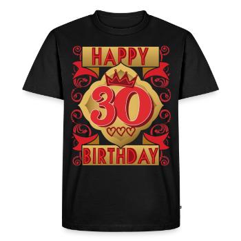 30e anniversaire 30 ans dicton, design vintage - T-shirt Premium bio Homme - noir - Devant - Nico (187cm)