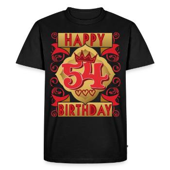 54e anniversaire 54 ans dicton, design vintage - T-shirt Premium bio Homme - noir - Devant - Nico (187cm)