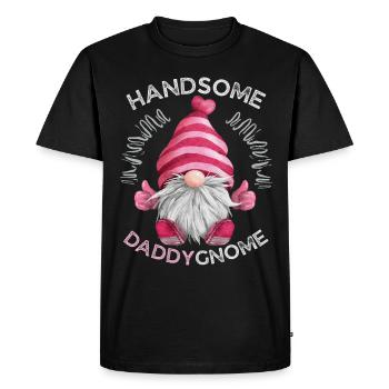 Père, fête des pères, Gnome Nain drôle disant Gnome - T-shirt Premium bio Homme - noir - Devant - Nico (187cm)