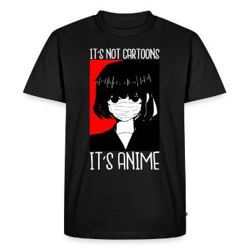 Ce n’est pas des dessins animés son anime - T-shirt Premium bio Homme - noir - Devant - Nico (187cm)