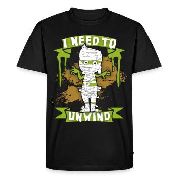 Momie comique, momie de dessin animé, drôle de dicton - T-shirt Premium bio Homme - noir - Devant - Nico (187cm)