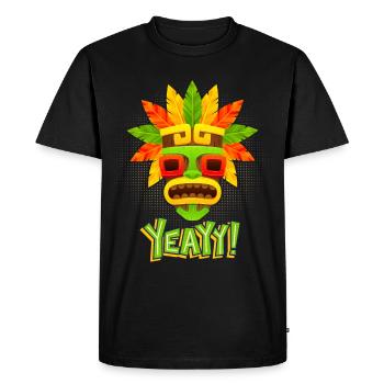 Aztèques, culture maya, culture tribale, masque folklorique - T-shirt Premium bio Homme - noir - Devant - Nico (187cm)