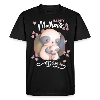 Fête des mères Mama-Mami Maman Maman Drôle Panda Ours - T-shirt Premium bio Homme - noir - Devant - Nico (187cm)